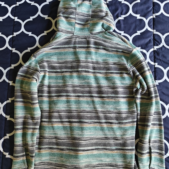 BAJA LLAMA - THE GREEN PAAMUL PONCHO - MID-WEIGHT FRENCH TERRY - LARGE - Picture 5 of 5